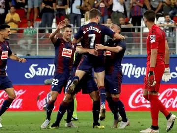 El Eibar celebra un gol El Eibar celebra un gol