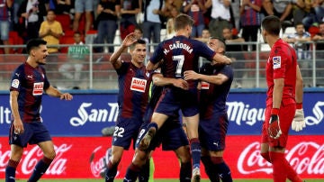 El Eibar celebra un gol