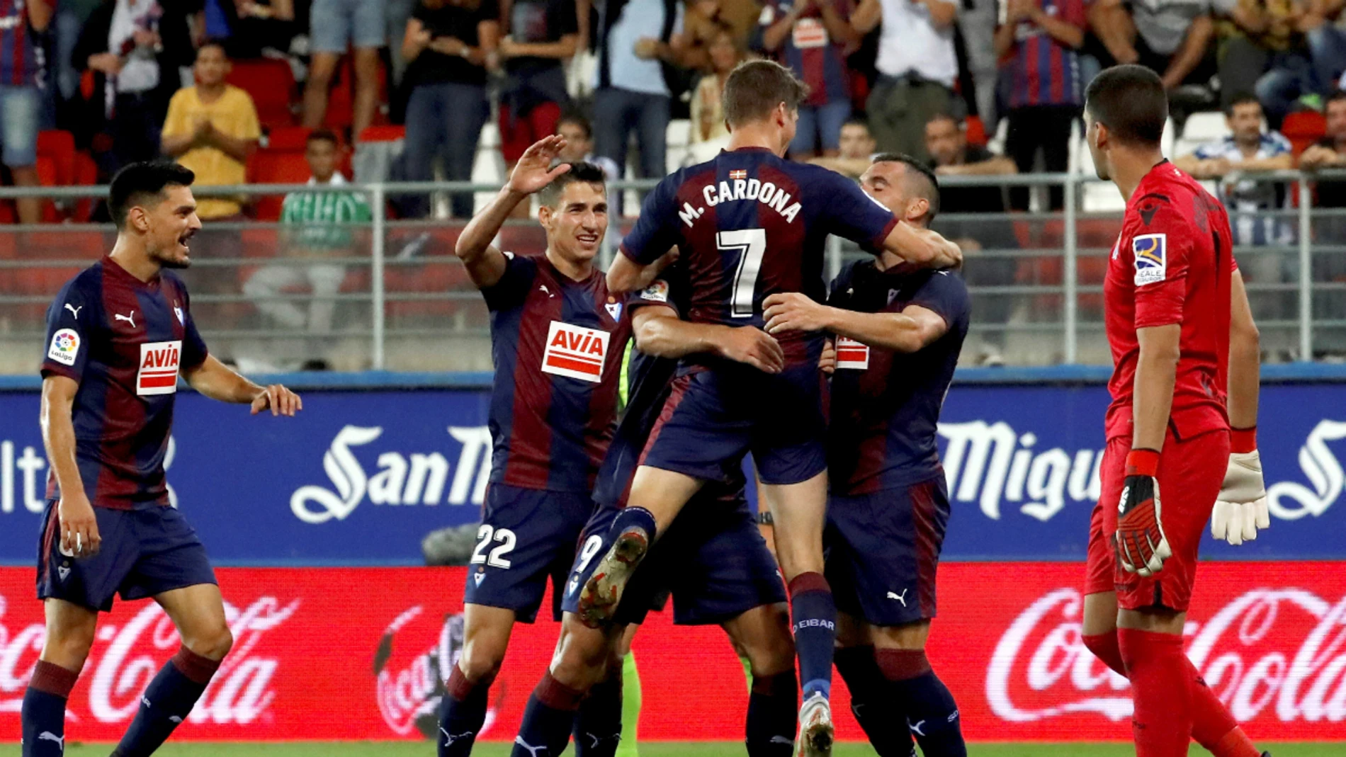 El Eibar celebra un gol El Eibar celebra un gol