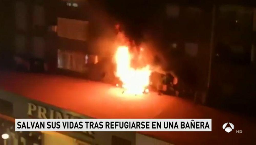 Cinco personas afectadas por un incendio ya sofocado en Málaga