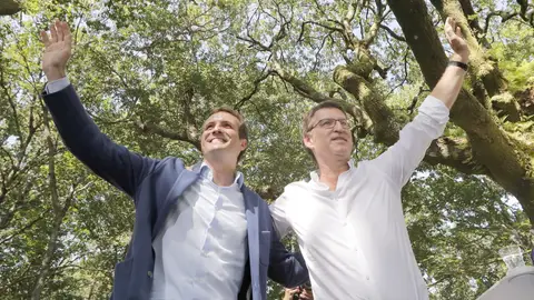 El presidente del Partido Popular, Pablo Casado, y el presidente de la Xunta de Galicia, Alberto Núñez Feijoo El presidente del Partido Popular, Pablo Casado, y el presidente de la Xunta de Galicia, Alberto Núñez Feijoo