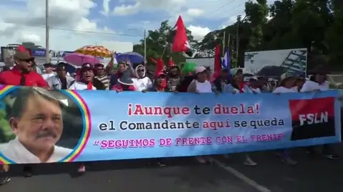 Los sandinistas se manifiestan en Nicaragua en defensa de Ortega Los sandinistas se manifiestan en Nicaragua en defensa de Ortega