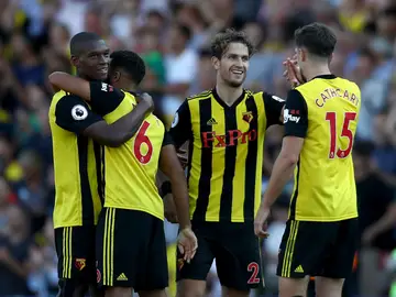 El Watford celebra un gol El Watford celebra un gol