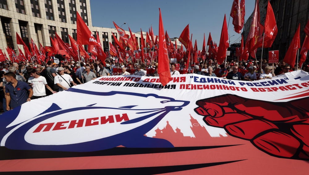 Protestas en Rusia por la reforma de las pensiones