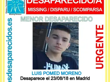 Menor desaparecido Menor desaparecido