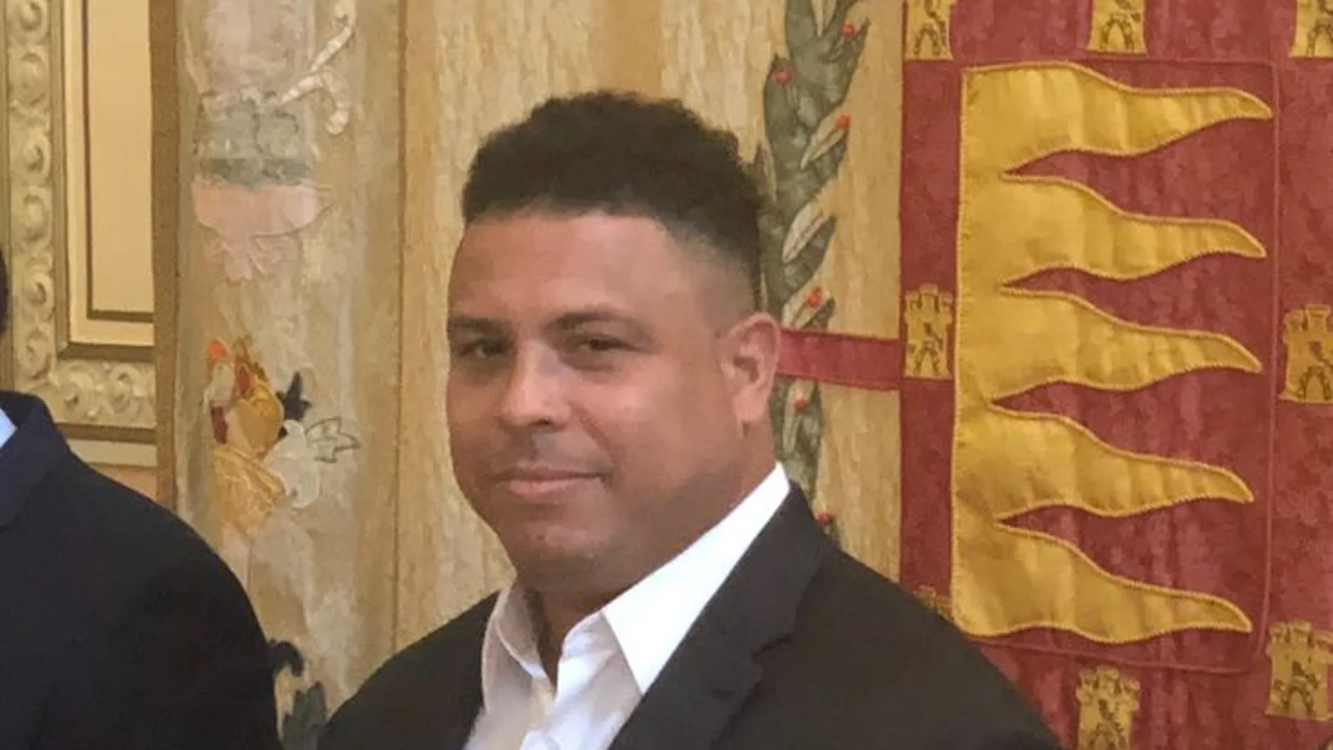 Ronaldo, durante la rueda de prensa Ronaldo, durante la rueda de prensa