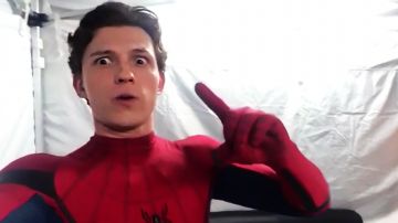 Tom Holland en pleno rodaje