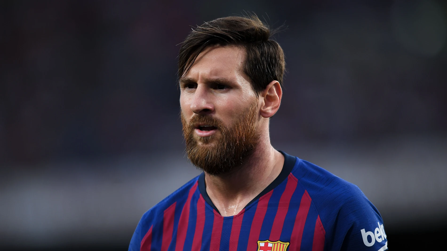 Leo Messi en un partido de liga Leo Messi en un partido de liga