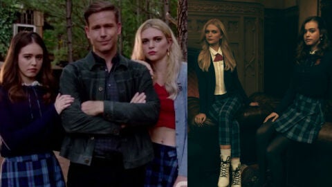 Lizzie y Josie en 'Legacies' junto a su padre Alaric