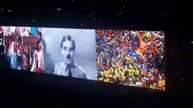 Una manifestación independentista se cuela en la gira de U2