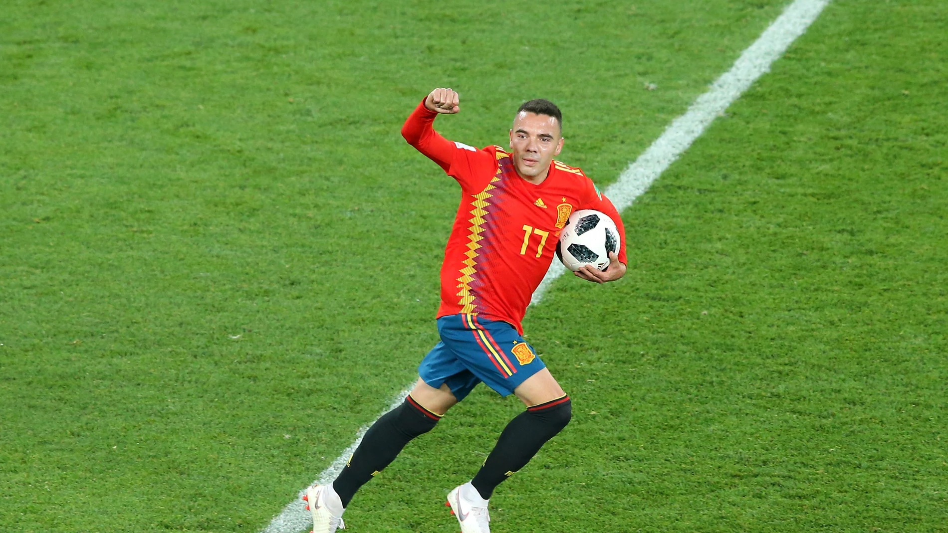 Iago Aspas, en un partido con la Selección Iago Aspas, en un partido con la Selección