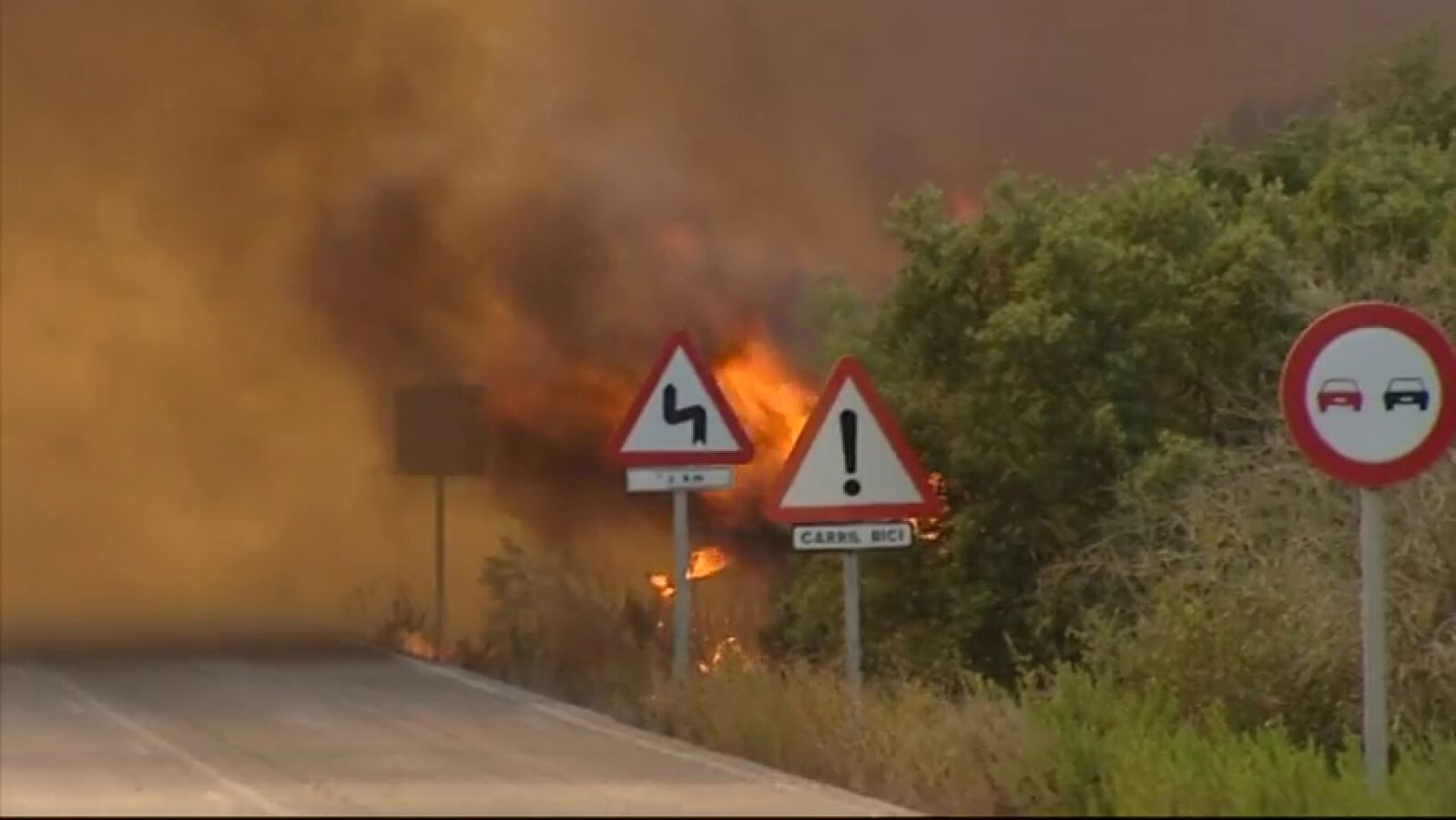 Estabilizado un incendio forestal en el paraje Valdeinfierno, en Los Barrios, en Cádiz