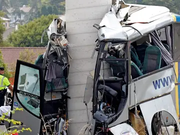 Antena 3 Noticias 2 (03-09-18) Cinco muertos y seis heridos graves en un accidente de autobús en Avilés Antena 3 Noticias 2 (03-09-18) Cinco muertos y seis heridos graves en un accidente de autobús en Avilés