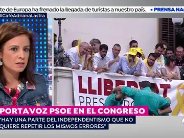 Adriana Lastra: "Una parte del independentismo catalán no quiere cometer los mismos errores" Adriana Lastra: "Una parte del independentismo catalán no quiere cometer los mismos errores"