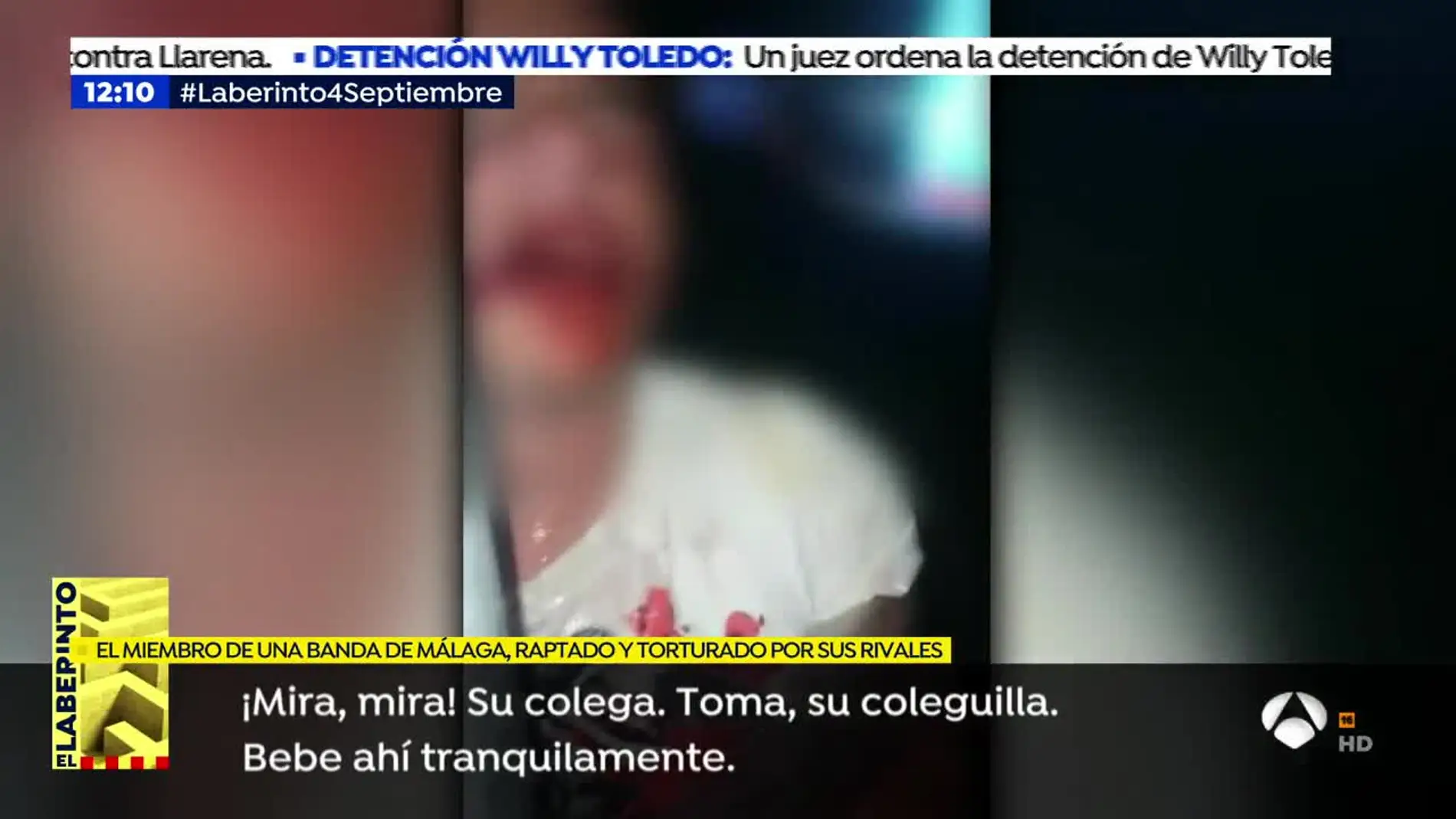 Las impactantes imágenes del rapto y tortura a un miembro de una banda en Málaga: "No te resistas"