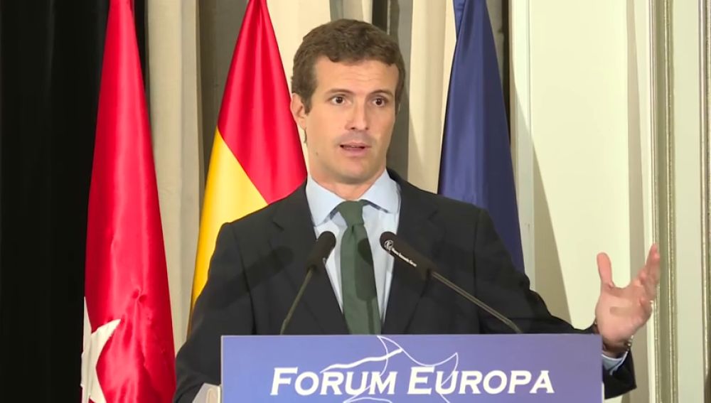 Casado asegura que el PP será "dique de contención" ante el falso referéndum de autogobierno que el Gobierno plantea en Cataluña