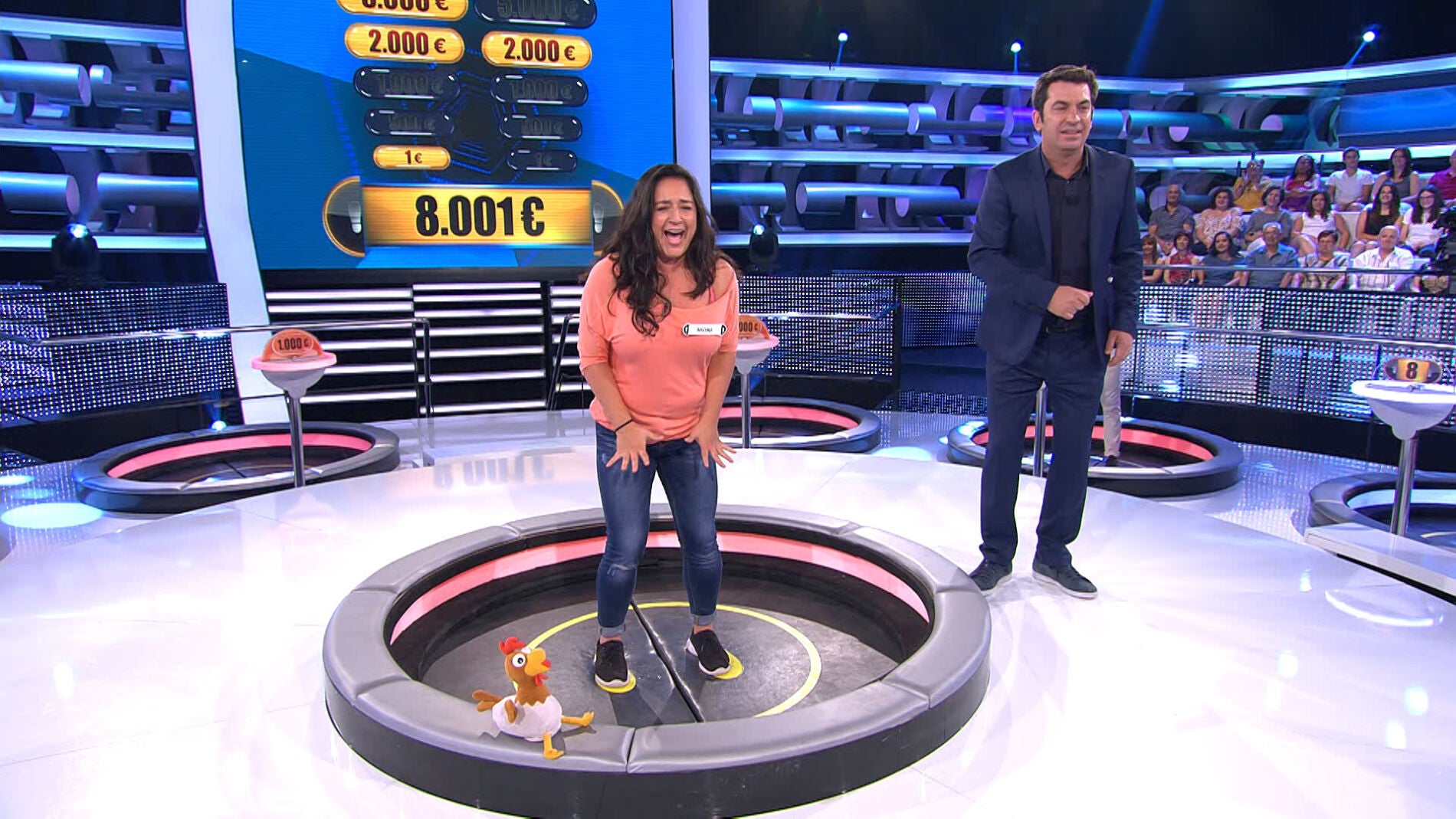 La concursante que m&aacute;s ha chillado antes de caer por la trampilla de '&iexcl;Ahora Caigo!'