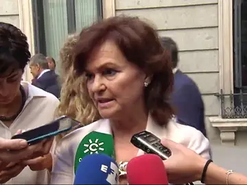 Calvo defiende la actuación coordinada del Gobierno en los contratos con Arabia y difunde un mensaje de "tranquilidad absoluta" Calvo defiende la actuación coordinada del Gobierno en los contratos con Arabia y difunde un mensaje de "tranquilidad absoluta"