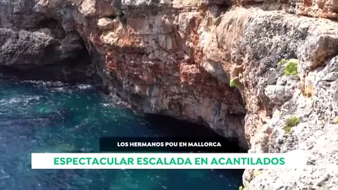 Los hermanos Pou vuelven a la carga con una sesión de escalada en los acantilados de Mallorca Los hermanos Pou vuelven a la carga con una sesión de escalada en los acantilados de Mallorca