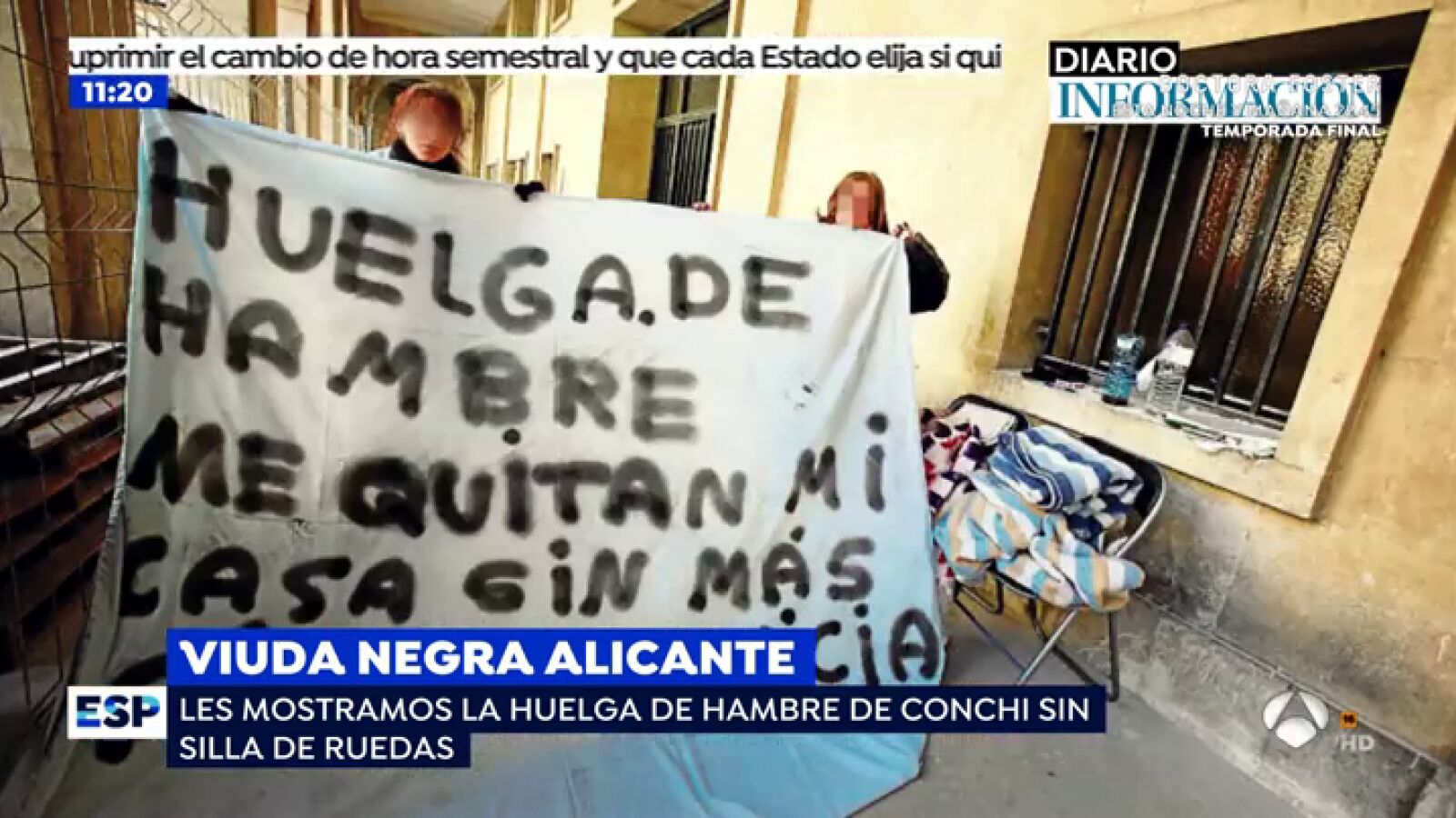 Las imágenes de la 'viuda negra' de pie y sin silla de ruedas durante la huelga de hambre que hizo en el año 2009