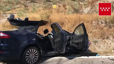 Un herido grave tras un accidente frontal en Madrid Un herido grave tras un accidente frontal en Madrid