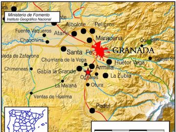 Zona donde ha tenido lugar el terremoto