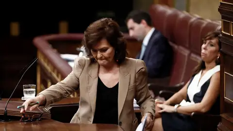 La vicepresidenta del Gobierno, Carmen Calvo La vicepresidenta del Gobierno, Carmen Calvo