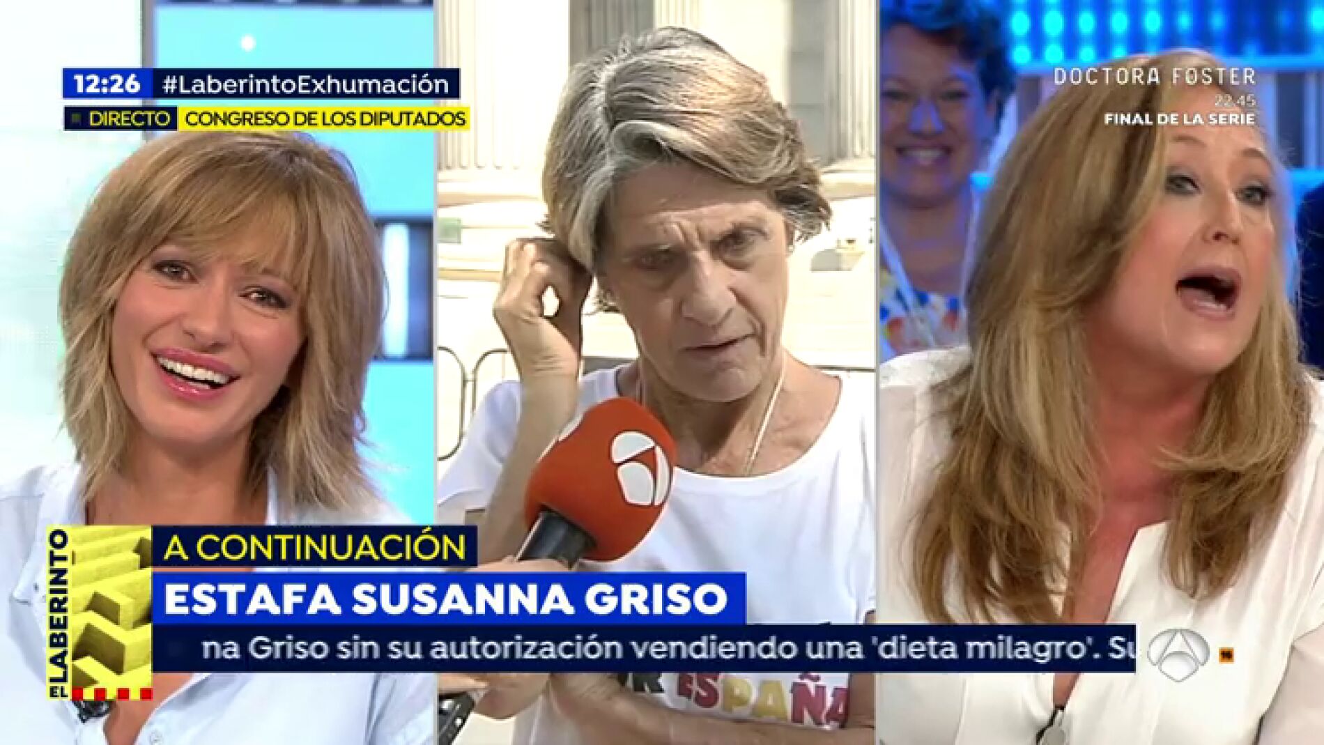 Susanna Griso estalla ante la 'mujer m&aacute;s franquista de Espa&ntilde;a': "Llevamos un programa un poco complicado, madrugo mucho y me encuentro con esto"