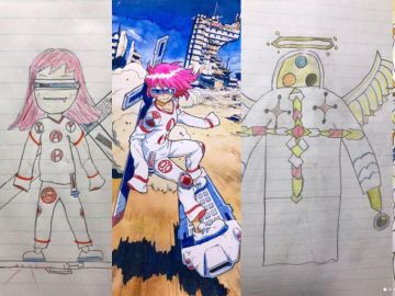 Un padre convierte los garabatos de sus hijos en verdaderas obras de arte Un padre convierte los garabatos de sus hijos en verdaderas obras de arte