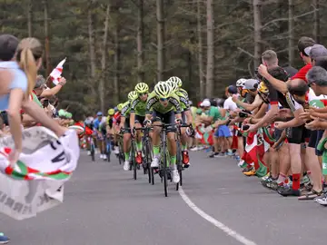 Momento de la etapa 18 de la Vuelta Momento de la etapa 18 de la Vuelta
