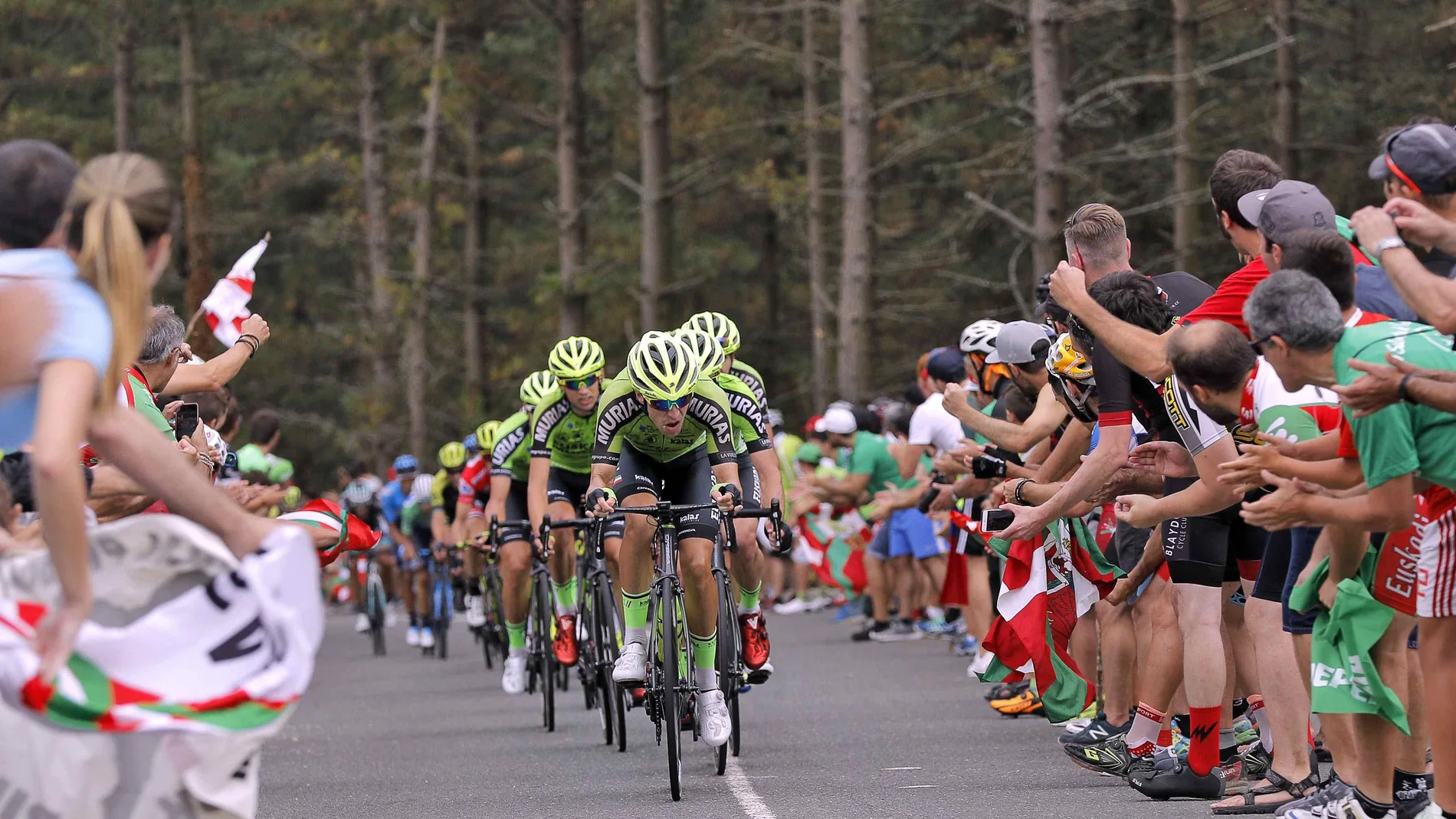 Momento de la etapa 18 de la Vuelta Momento de la etapa 18 de la Vuelta