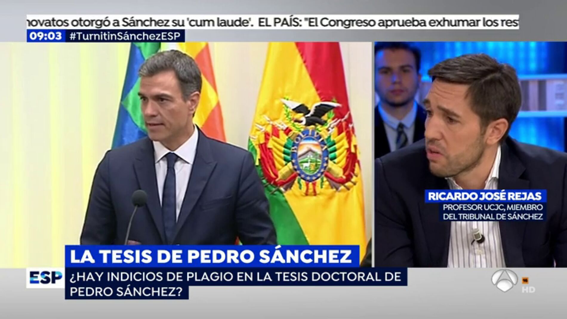 Un miembro del tribunal que aprob&oacute; la tesis de Pedro S&aacute;nchez: "Siempre existe la posibilidad de que se te pase un plagio"