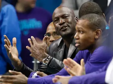 Michael Jordan, durante un partido con los Hornets Michael Jordan, durante un partido con los Hornets