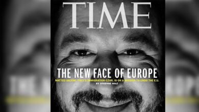 Salvini se hace con la portada completa de la revista Time