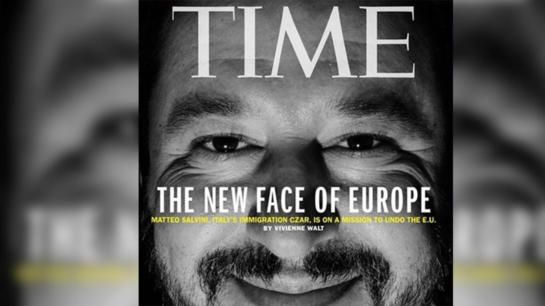Salvini protagoniza la portada de la revista Time Salvini protagoniza la portada de la revista Time