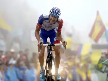 Thibaut Pinot, durante una etapa de la Vuelta Thibaut Pinot, durante una etapa de la Vuelta