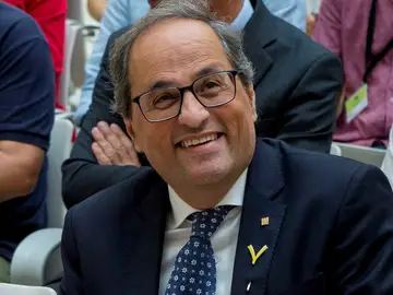 El presidente de la Generalitat, Quim Torra, durante su participación en la presentación del Col·lectiu Ciutadella El presidente de la Generalitat, Quim Torra, durante su participación en la presentación del Col·lectiu Ciutadella