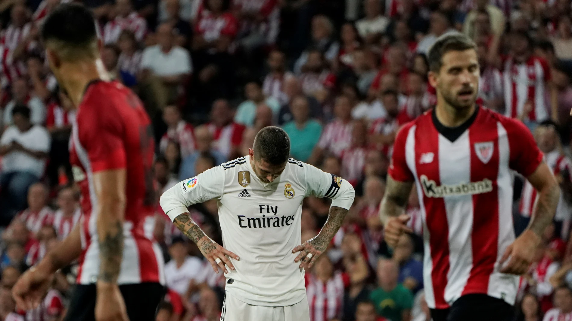 Sergio Ramos, cabizbajo ante el Athletic Sergio Ramos, cabizbajo ante el Athletic