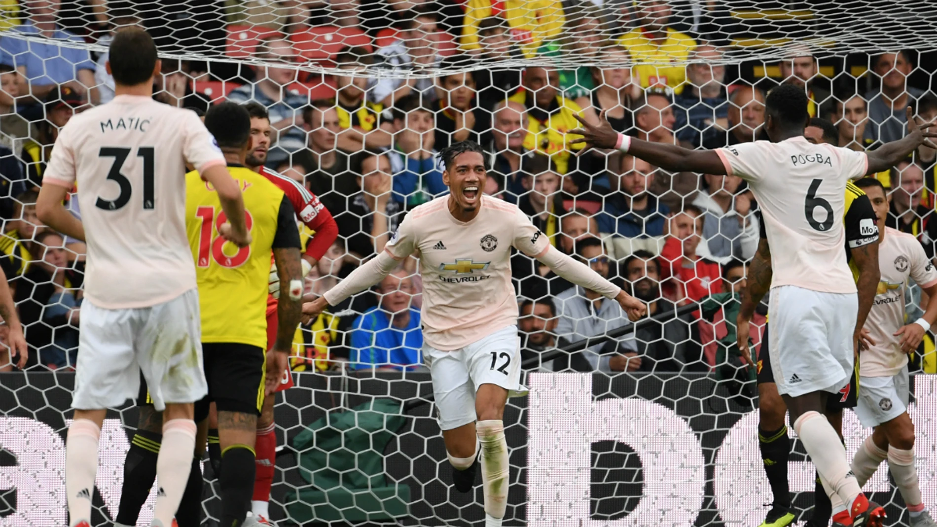 Smalling celebra un gol con el United Smalling celebra un gol con el United