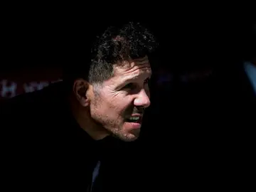 Simeone, en el banquillo Simeone, en el banquillo