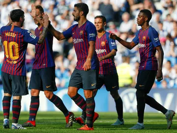 Luis Suárez celebra un gol Luis Suárez celebra un gol