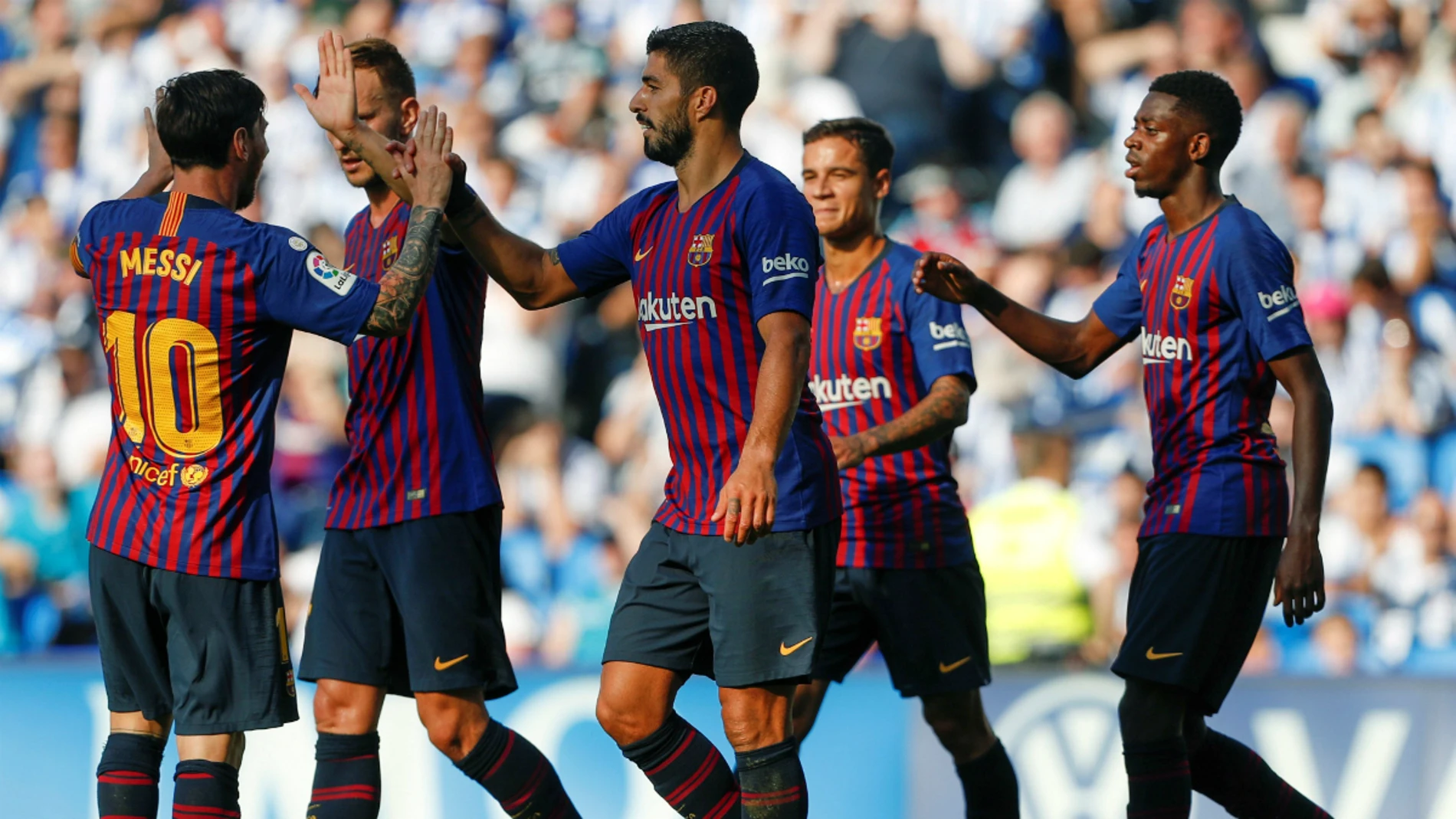 Luis Suárez celebra un gol Luis Suárez celebra un gol