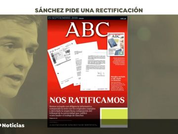 Pedro Sánchez no descarta iniciar medidas legales contra los medios que le acusaron de plagio