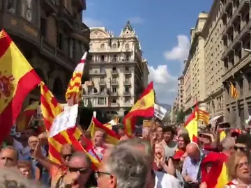 Concentración de los CDR en la Plaza de Sant Jaume Concentración de los CDR en la Plaza de Sant Jaume