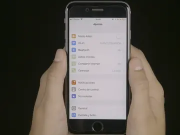Pantalla de ajustes de un iPhone Pantalla de ajustes de un iPhone