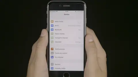 Pantalla de ajustes de un iPhone Pantalla de ajustes de un iPhone