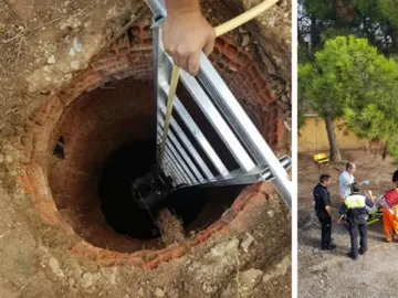 Rescate 'in extremis' de una mujer de 80 años al precipitarse por un pozo Rescate 'in extremis' de una mujer de 80 años al precipitarse por un pozo