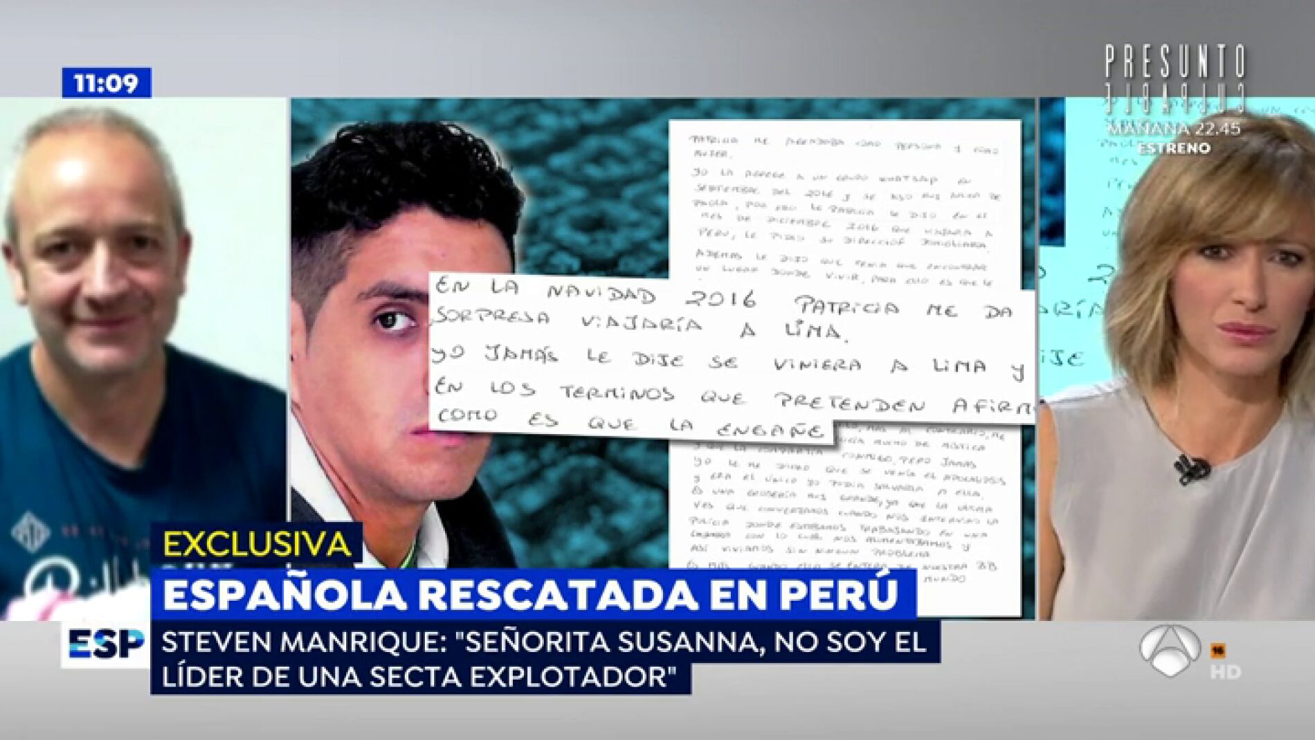 El gur&uacute; que capt&oacute; a Patricia Aguilar en una secta en Per&uacute; escribe una carta a Susanna Griso: "Se&ntilde;orita periodista, no soy el l&iacute;der de ninguna secta"