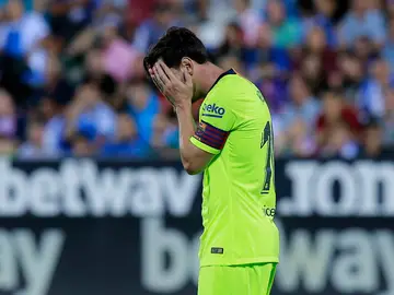 Messi se lamenta Messi se lamenta