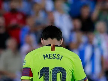 Messi, cabizbajo contra el Leganés Messi, cabizbajo contra el Leganés